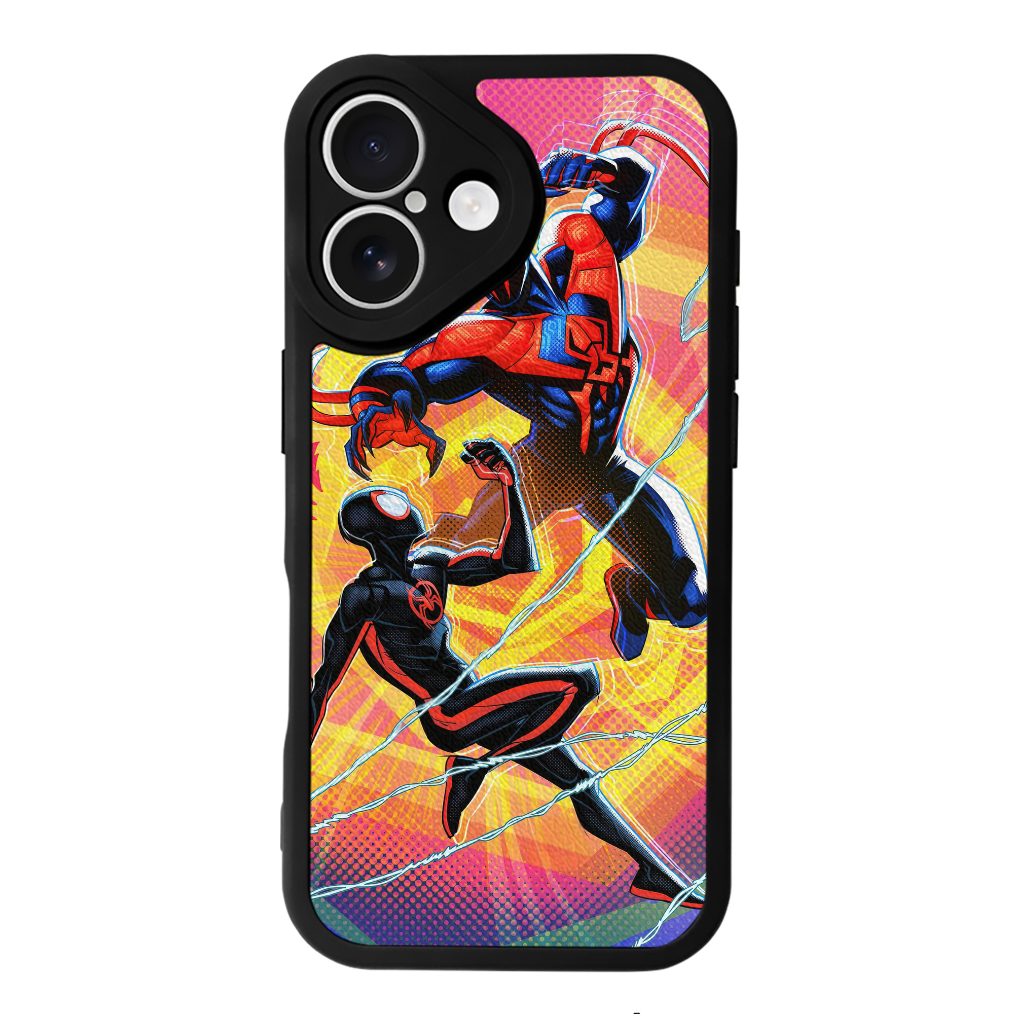 Spider Man スパイダーマン 【iPhone 16シリーズ対応】シリコンスマホケース（レザー調） 材質：シリコン
